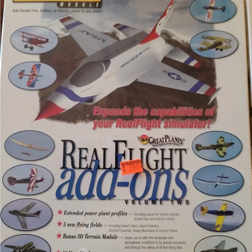 Great Planes RealFlight Add-ons, Vol 2 & 3. New and Sealed